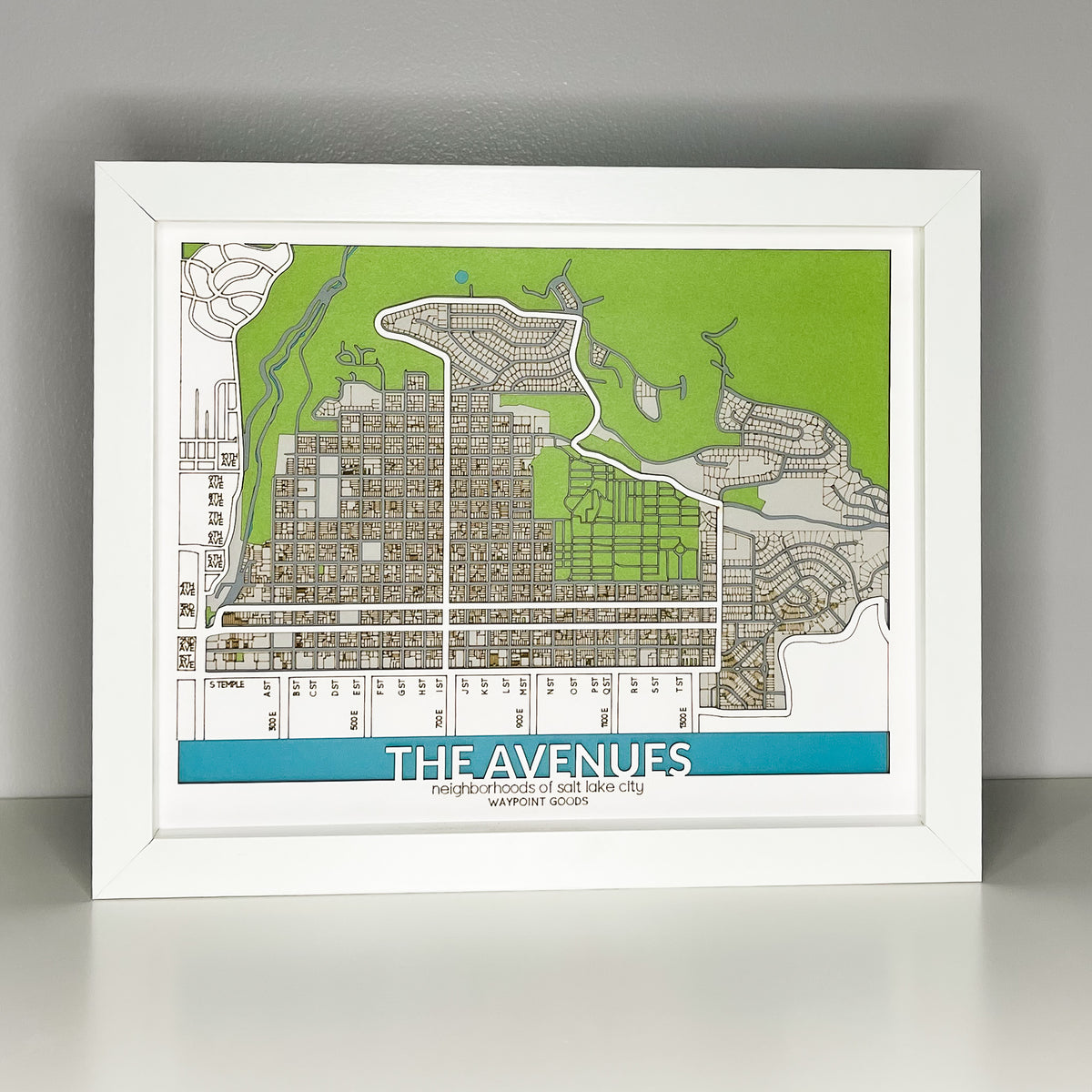 Your Neighborhood 12'' Map Glass Prep & Serve Board – ScreenCraftGifts