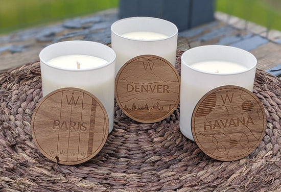 Waypoint Goods Handmade in United States Candles Inspired by Travel Denver Colorado Paris France Europe Havana Cuba 