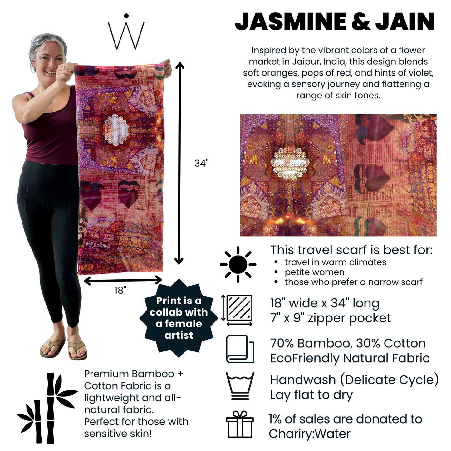 JASMINE & JAIN // Travel Scarf