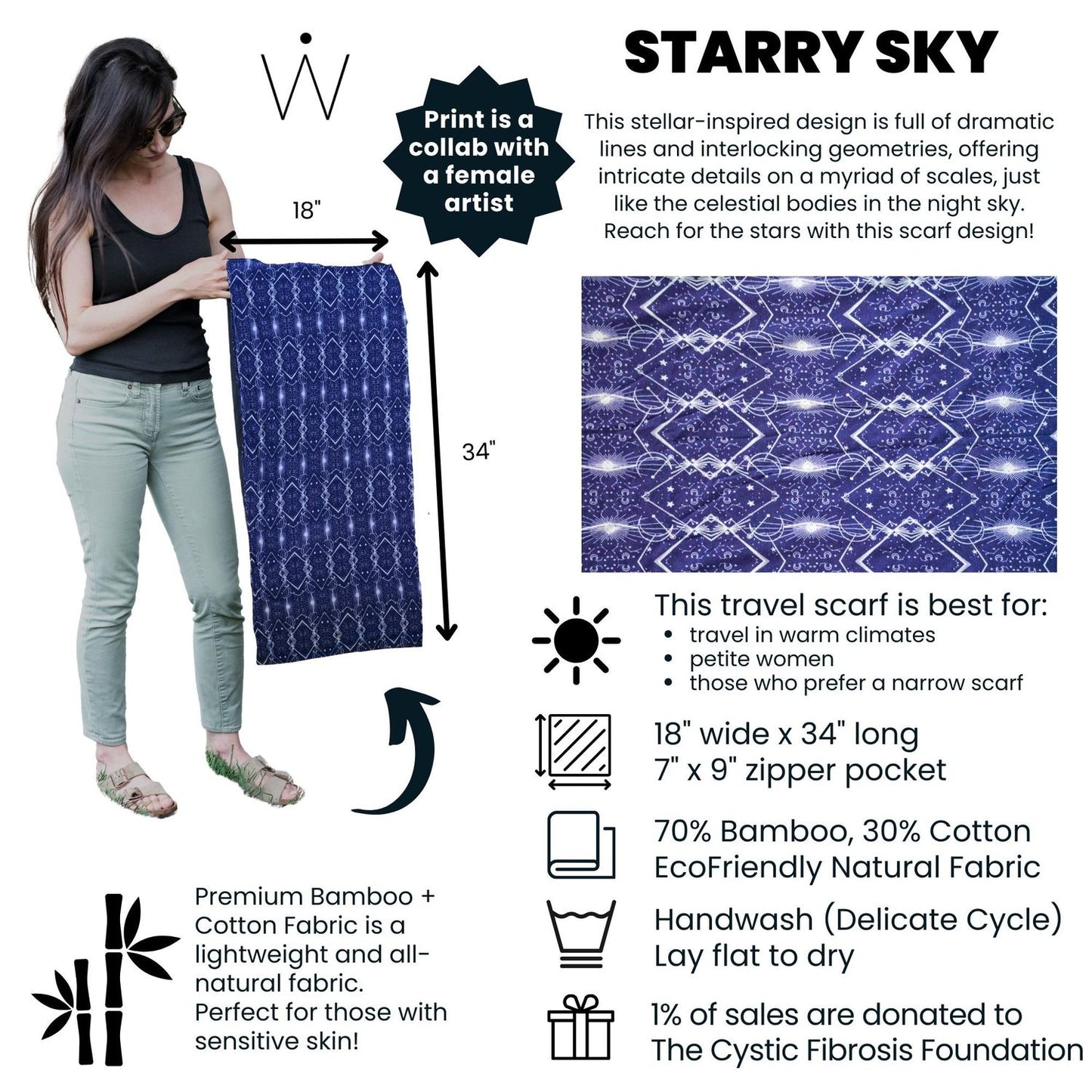 Load image into Gallery viewer, STARRY SKY // Travel Scarf
