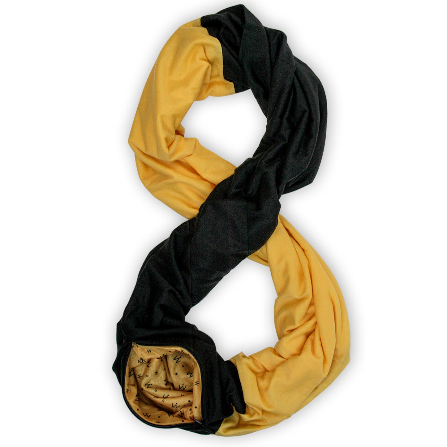 STADIUM Series Travel Scarf // Black & Yellow