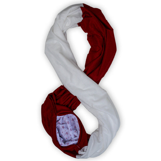 STADIUM Series Travel Scarf // Crimson & White