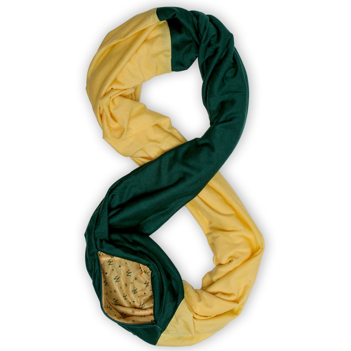 STADIUM Series Travel Scarf // Green & Yellow