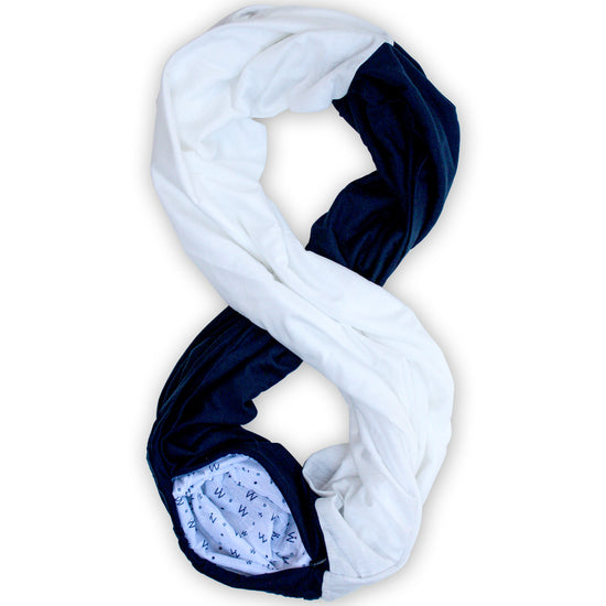 STADIUM Series Travel Scarf // Navy & White