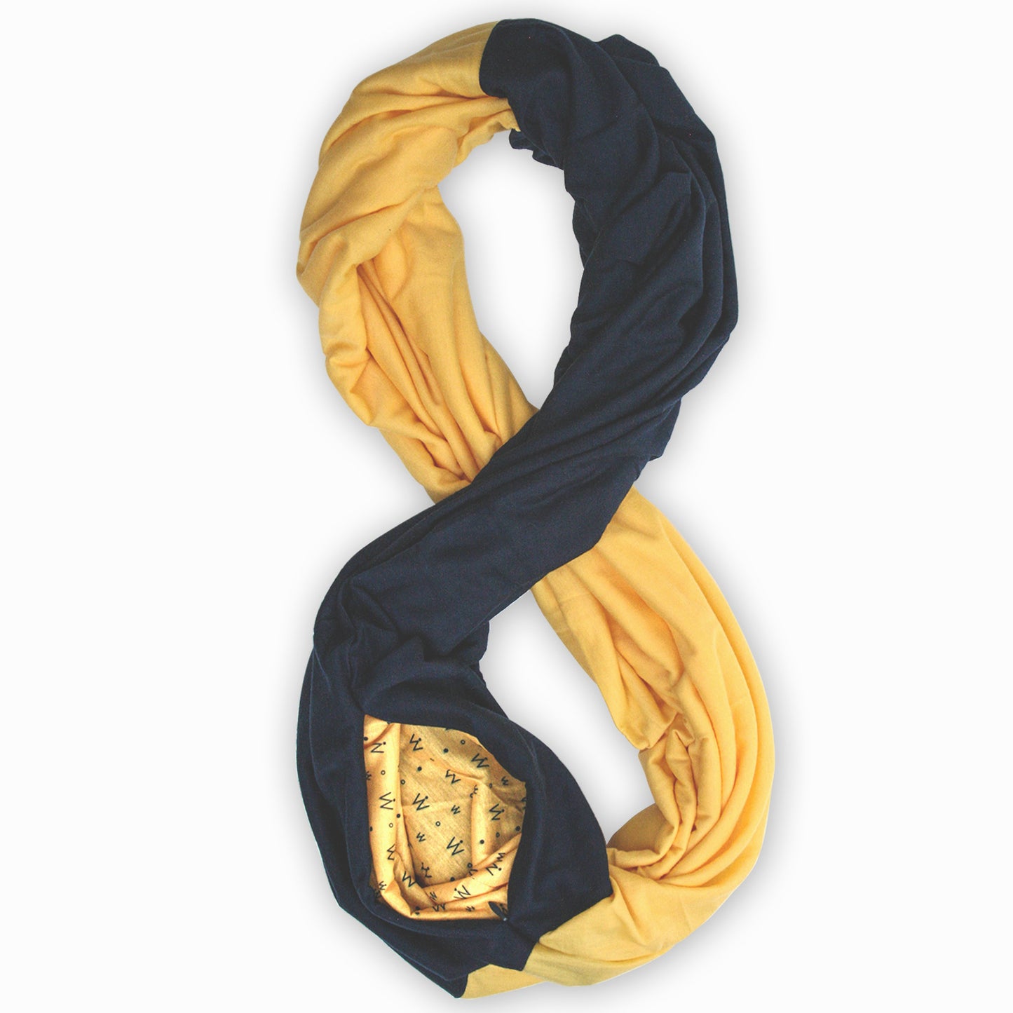 STADIUM Series Travel Scarf // Navy & Yellow