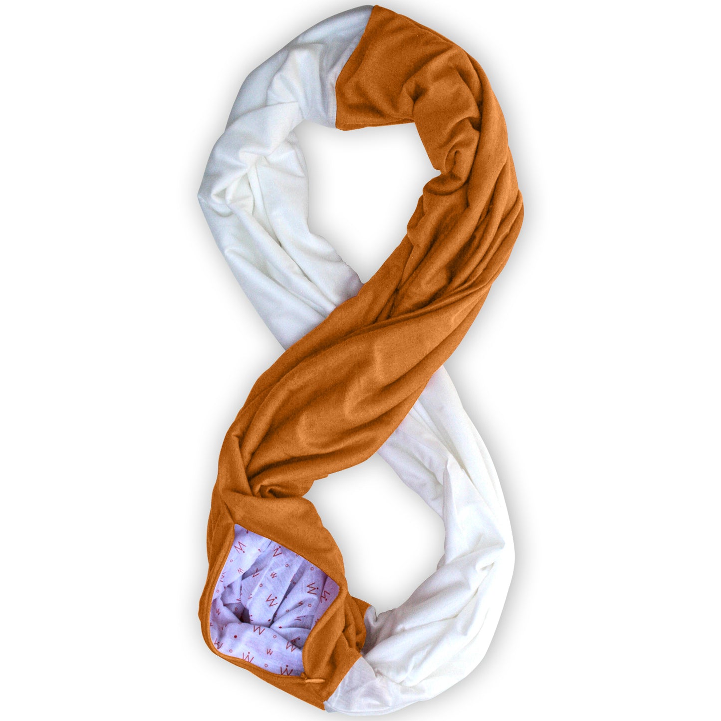 STADIUM Series Travel Scarf // Orange & White