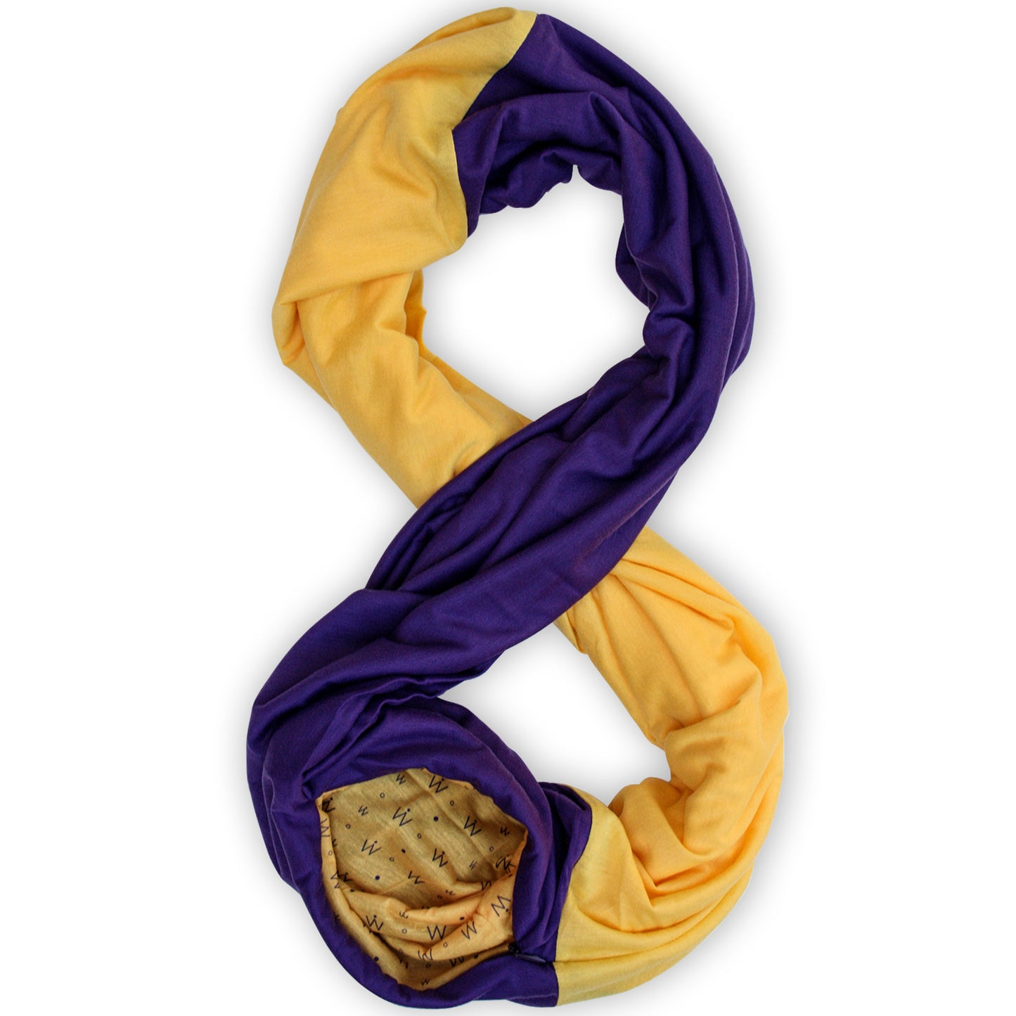 STADIUM Series Travel Scarf // Purple & Yellow