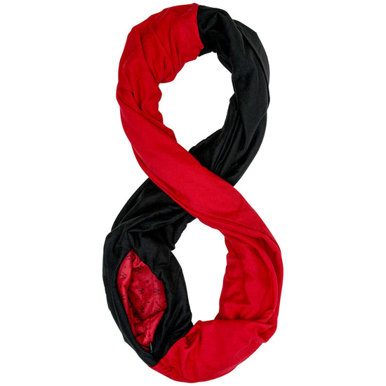 STADIUM Series Travel Scarf // Red & Black