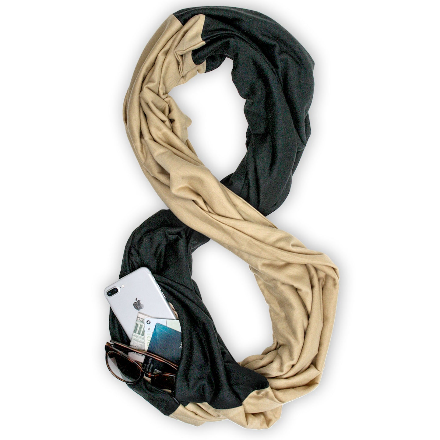 STADIUM Series Travel Scarf // Black & Gold