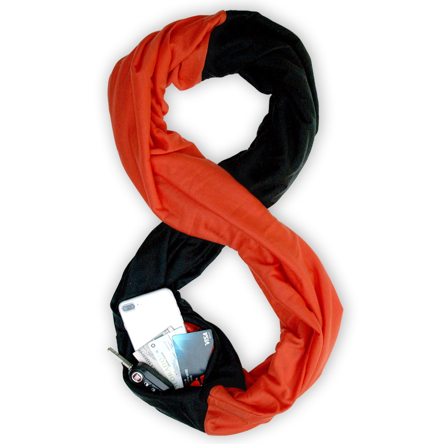 STADIUM Series Travel Scarf // Black & Orange