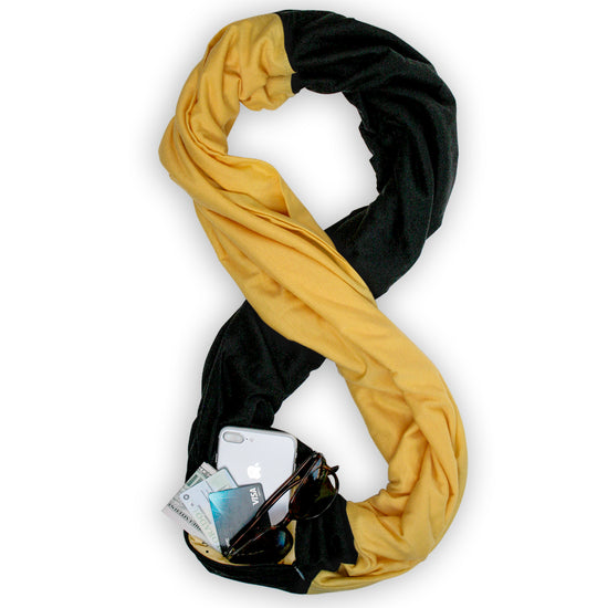 STADIUM Series Travel Scarf // Black & Yellow