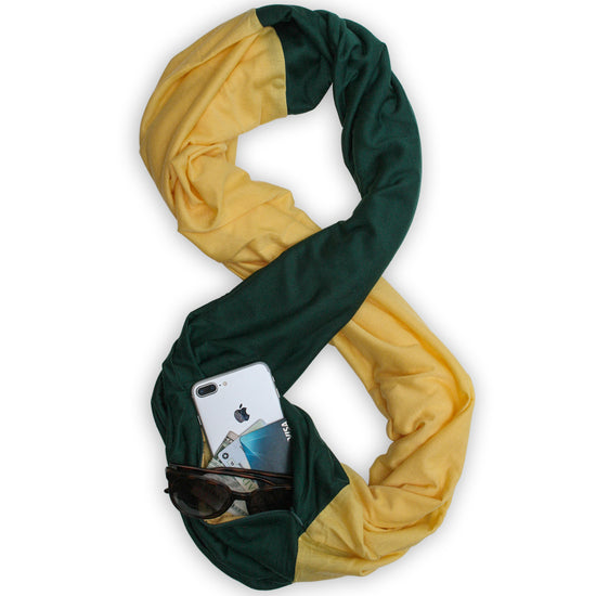 STADIUM Series Travel Scarf // Green & Yellow