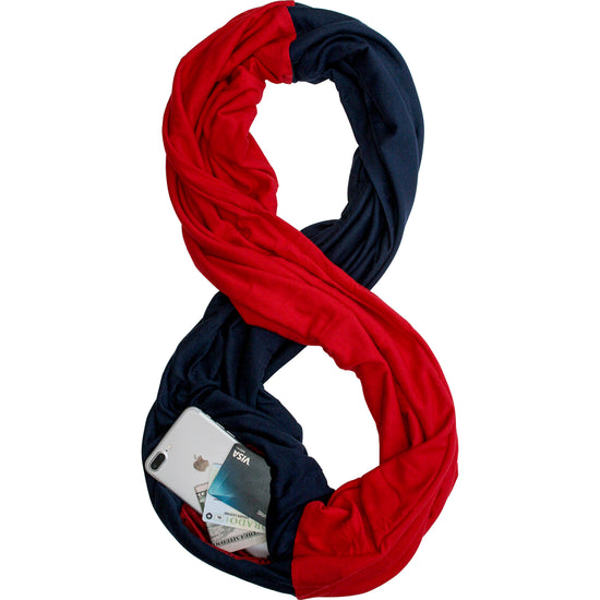 STADIUM Series Travel Scarf // Navy & Red