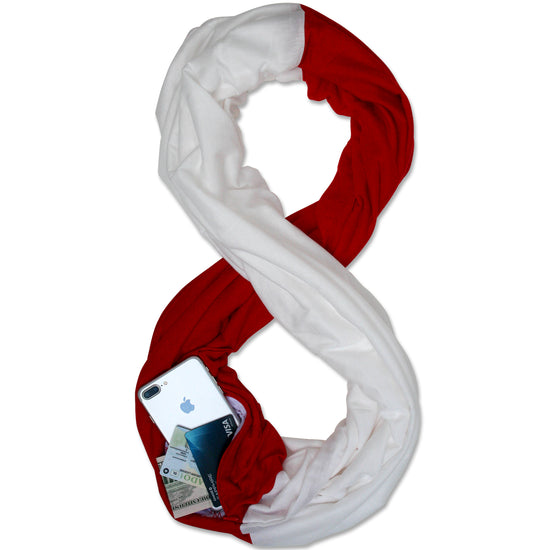 STADIUM Series Travel Scarf // Red & White