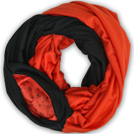 STADIUM Series Travel Scarf // Black & Orange