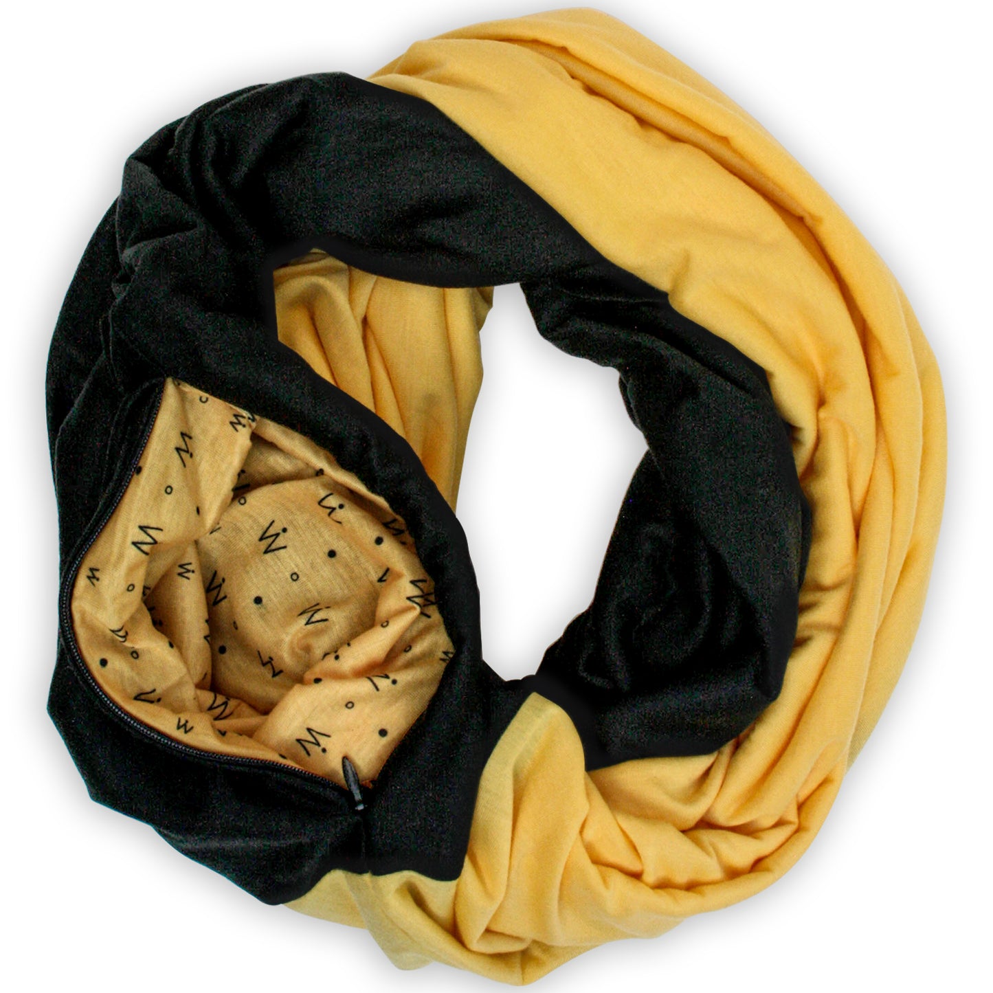 STADIUM Series Travel Scarf // Black & Yellow