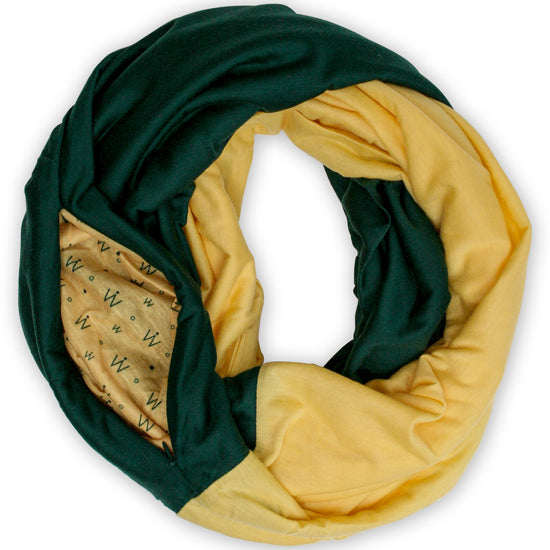 STADIUM Series Travel Scarf // Green & Yellow