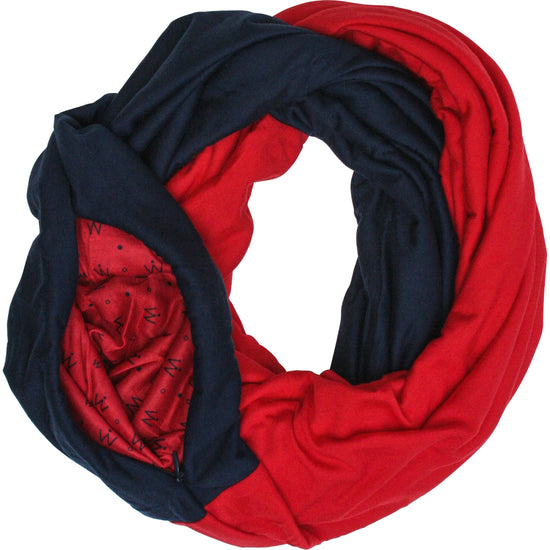 STADIUM Series Travel Scarf // Navy & Red