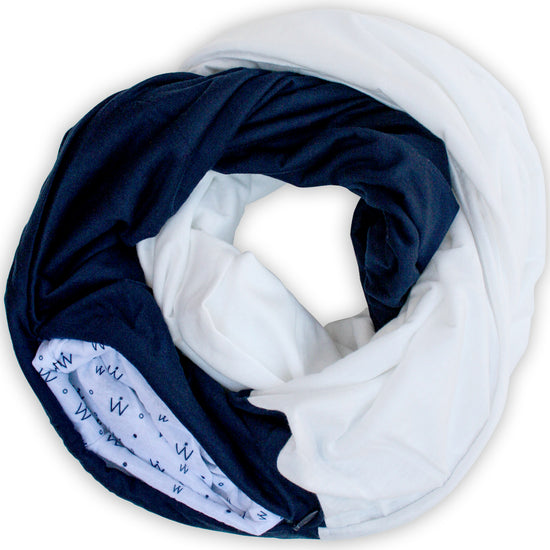 STADIUM Series Travel Scarf // Navy & White