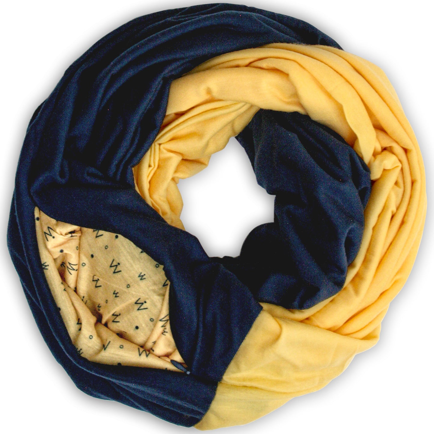 STADIUM Series Travel Scarf // Navy & Yellow