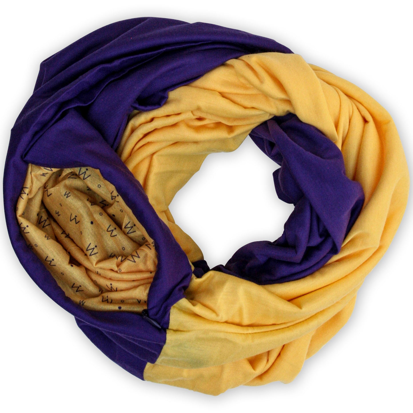 STADIUM Series Travel Scarf // Purple & Yellow