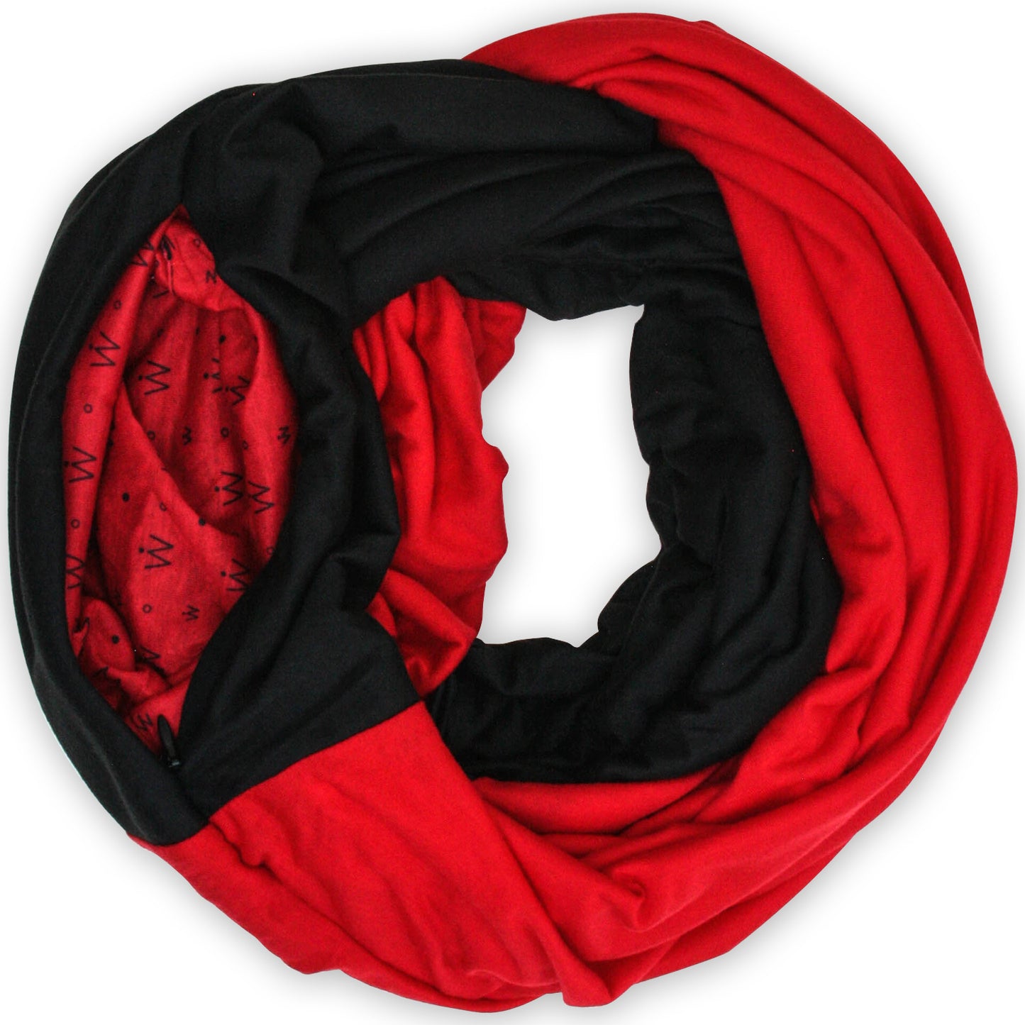 STADIUM Series Travel Scarf // Red & Black