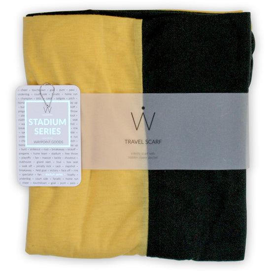 STADIUM Series Travel Scarf // Black & Yellow