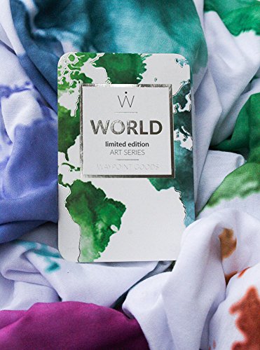 WATERCOLOR WORLD MAP // Travel Scarf