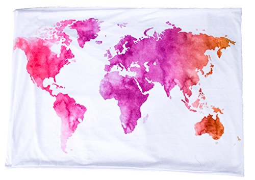 WATERCOLOR WORLD MAP // Travel Scarf