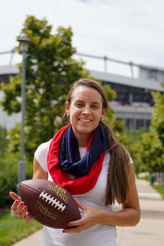 STADIUM Series Travel Scarf // Navy & Red