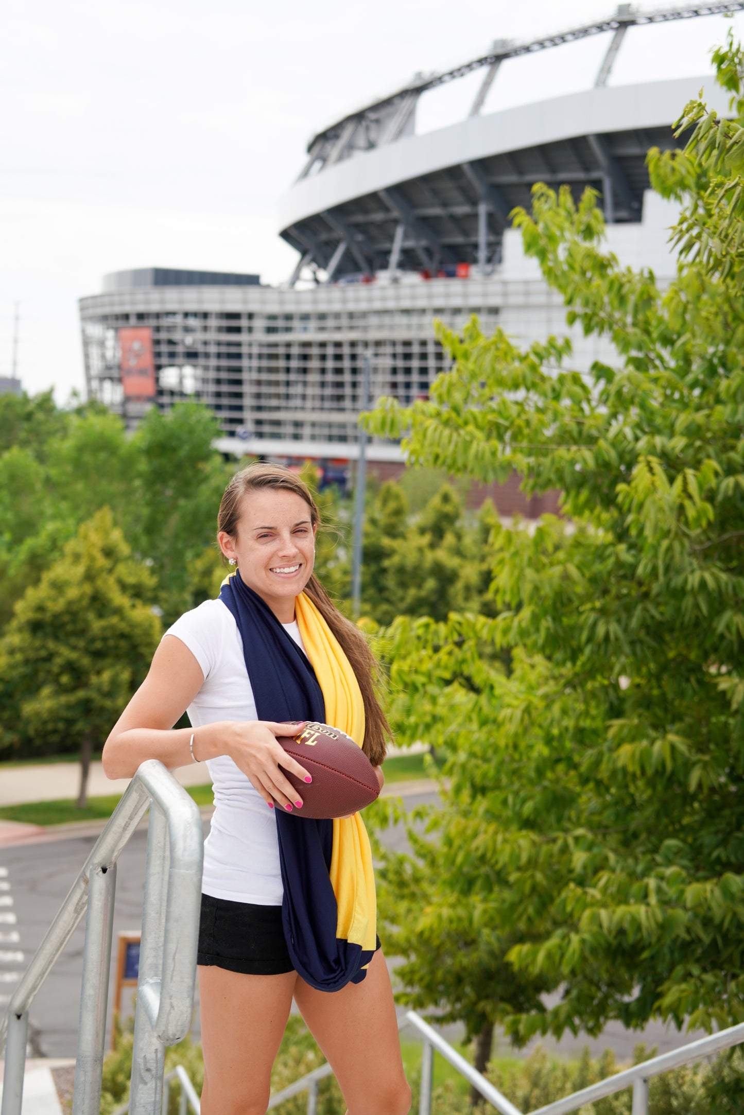 STADIUM Series Travel Scarf // Navy & Yellow