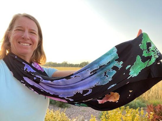 BLACK WATERCOLOR WORLD MAP // Travel Scarf